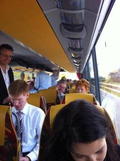 Auf dem Weg nach Warnem�nde zur Klausur.