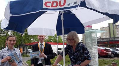 Stra�enaktion in Marienfelde am 4.5.2015