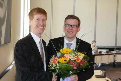 Florian Graf, Vorsitzender des CDU Ortsverbandes Mariendorf/Marienfelde und Roman Simon �CDU-Fraktion Berlin