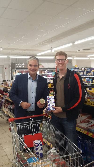 Einkauf mit dem Fraktionsvorsitzenden Burkard Dregger