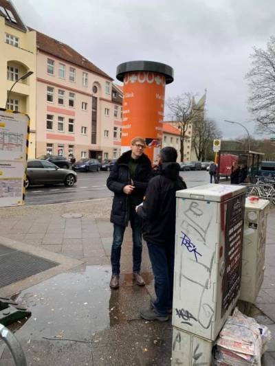 Straenaktion im Wahlkreis. Hier im Brgerdialog am Westphalweg.