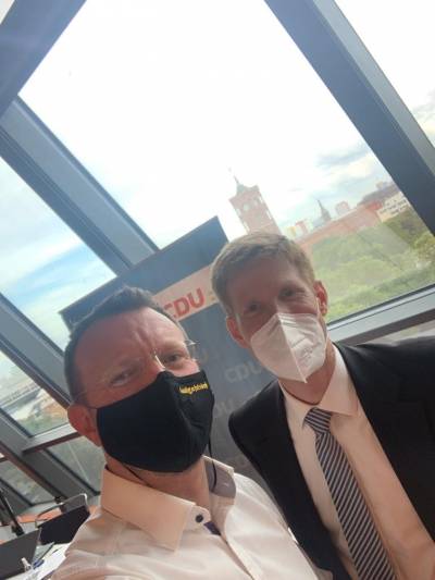 Gemeinsam mit dem Bundestagsabgeordneten Dr. Jan-Marco Luczak MdB bei der Klausurtagung der CDU-Fraktion Berlin.