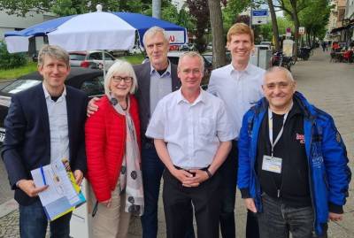 Thema der heutigen Gesprche war immer wieder: Die Jugendverkehrsschule an der Ecke Vorarlberger Damm/Sachsendamm. Denn sie steht vor dem Aus und muss voraussichtlich Ende Juni schlieen, da der Vertrag gekndigt worden ist (21.05.22)