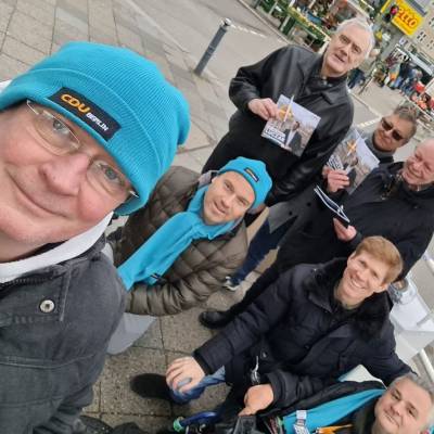 Am 27.01 am Stand der CDU Friedenau am Breslauer Platz.